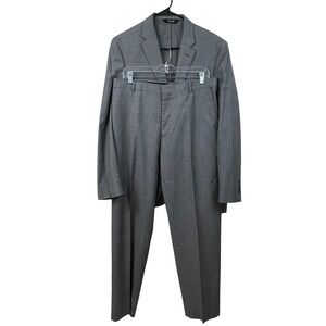 Jos. A. Bank Traveler Mens Grey 100% Wool 2 Piece Suit 42 Long 36 Waist